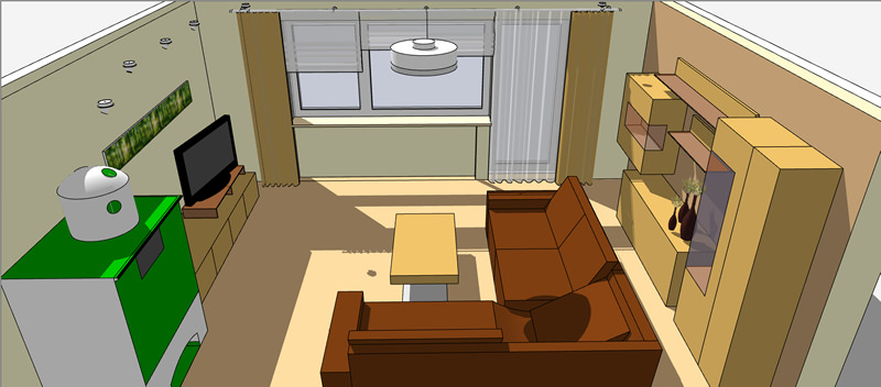 3D Darstellung Wohnzimmer Gerbl Eichenau